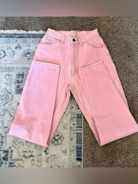 Wrangler Straight-Leg Pink Denim Jeans 100% Cotton